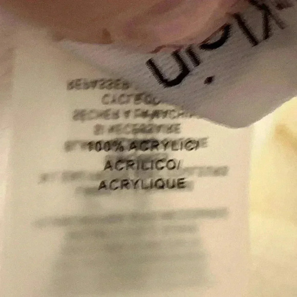 Calvin Klein 100% acrylic winter, white scarf, 12” wide by 72” long - Picture 5 of 6